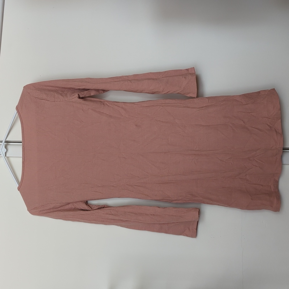 🆕 Reformation Elias Serenade Pink Ribbed Mini Dress Medium - Picture 4 of 4